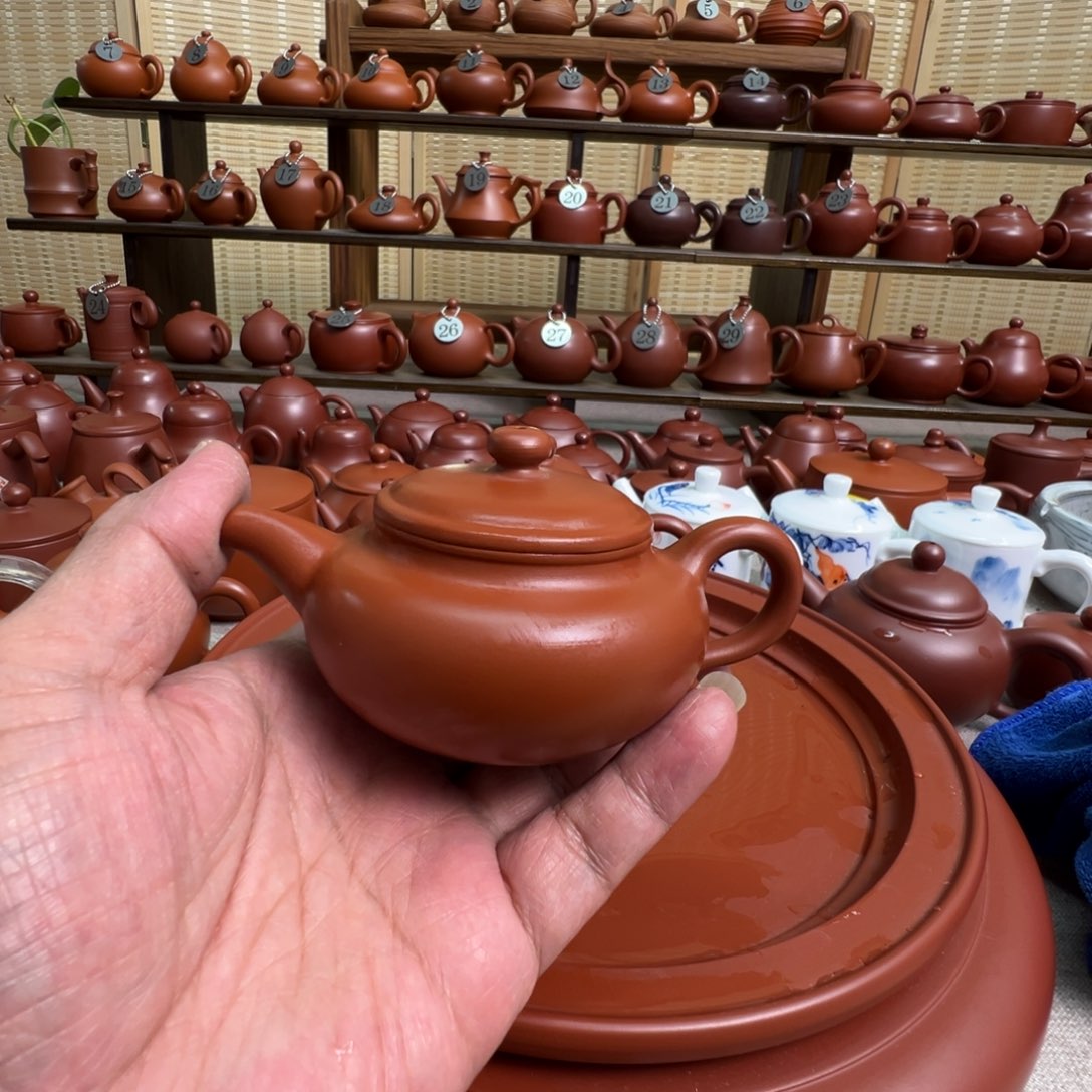 楚***科茶壶紫砂潮州手拉朱泥壶，微瑕不退换