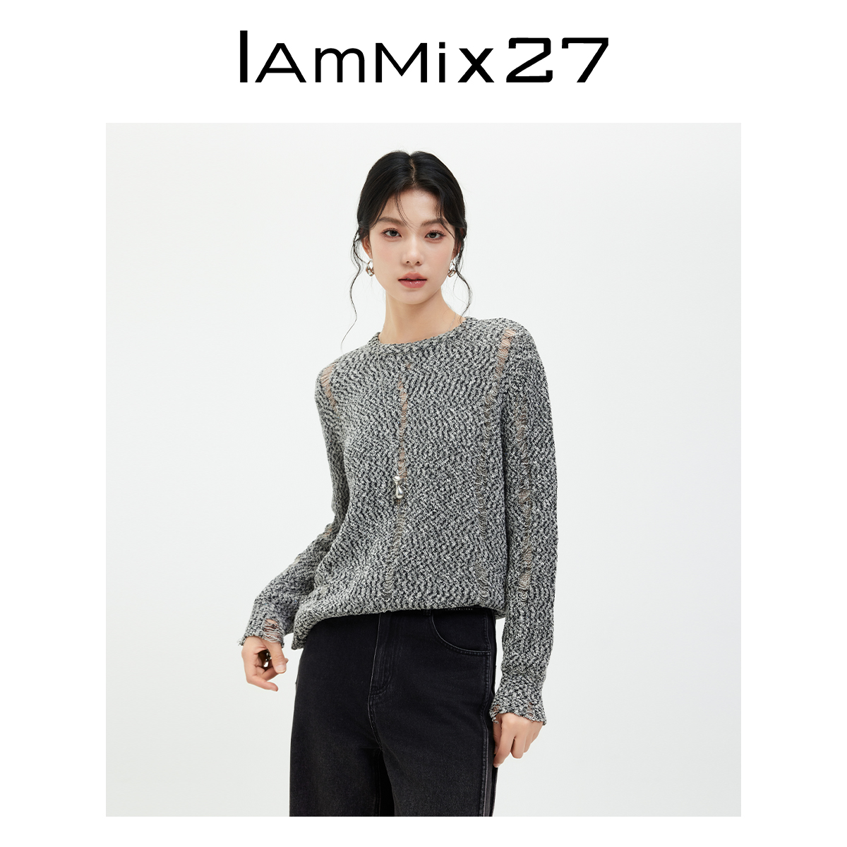 Iammix27套头休闲针织毛衫M4C5861