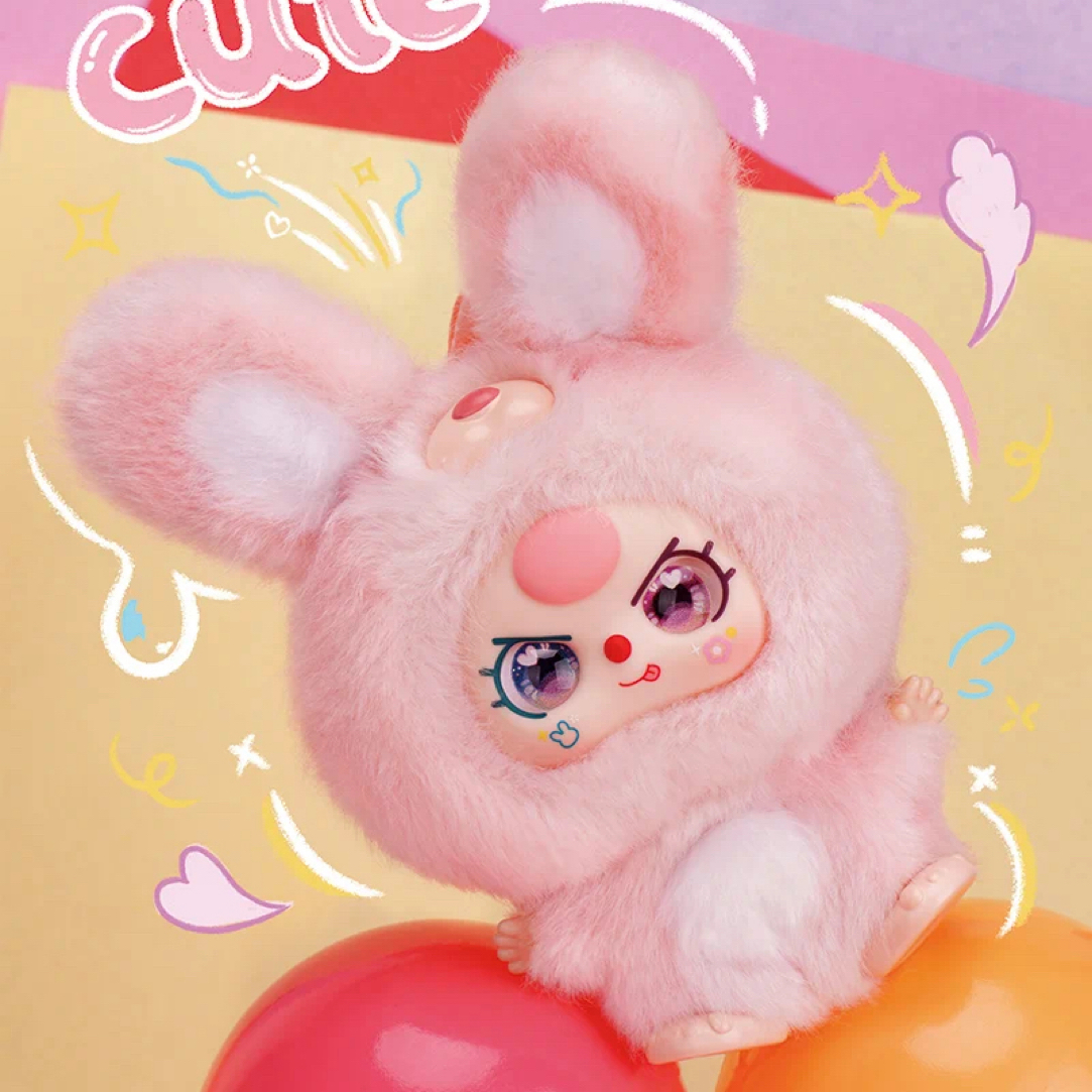 【正品】娃三岁联名miniso抱抱mini毛绒盲盒挂件