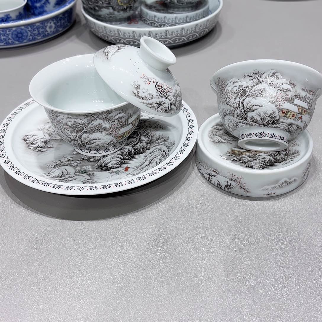 盖碗景德镇高温茶具