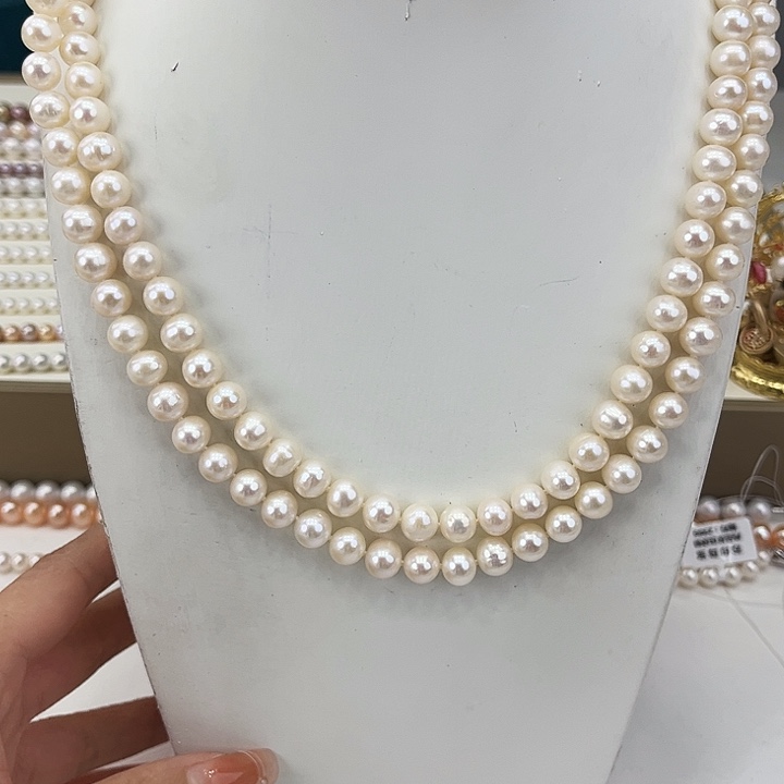 淡水珍珠颈饰未镶嵌1.2长毛衣链