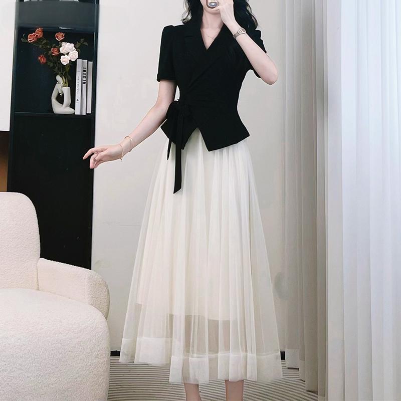 【RG6132】2025年新款显瘦气质小众优雅轻奢百搭潮流设计感套装裙