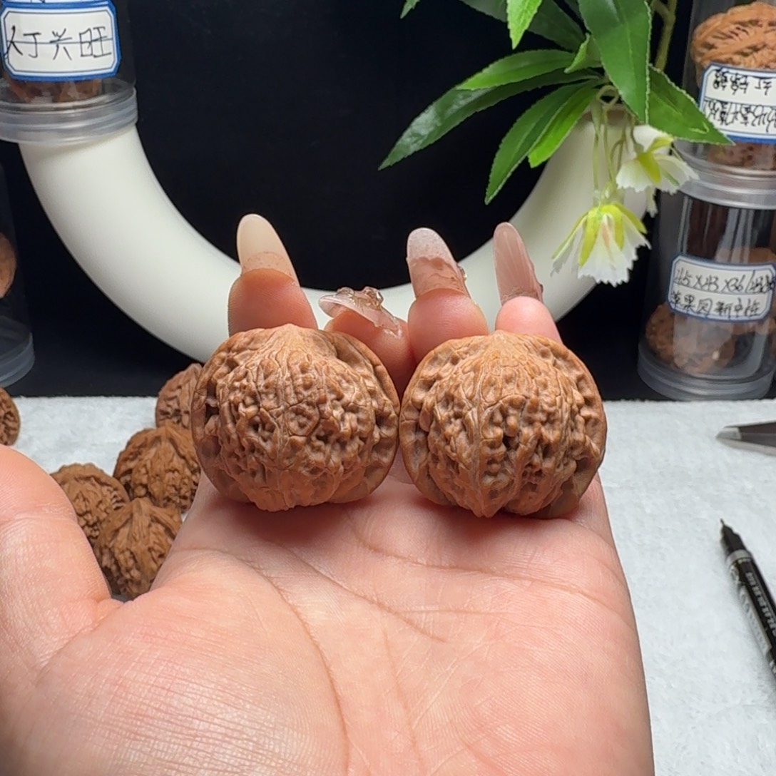 把件文玩核桃下播福利35全品石子磨