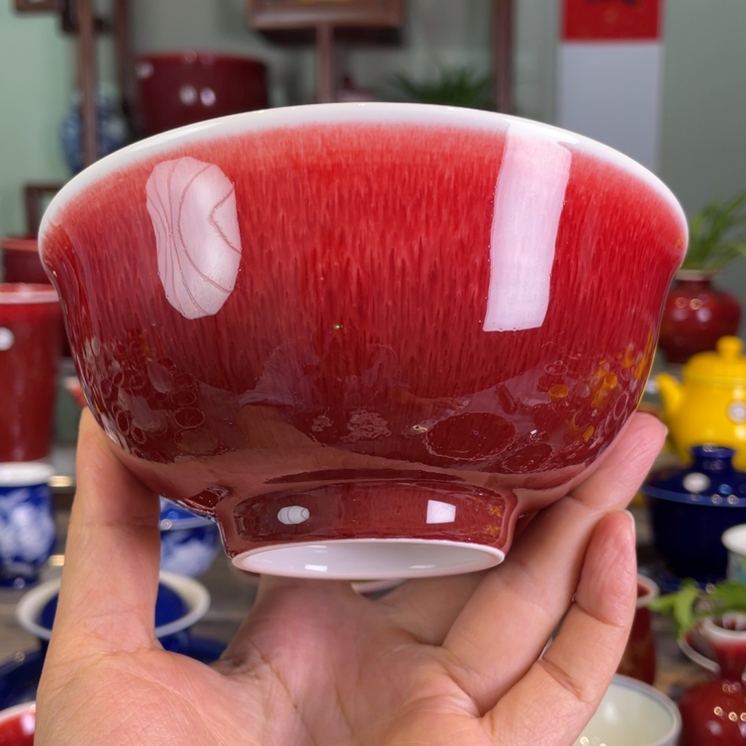 清欢雅玩原矿郎红饭碗