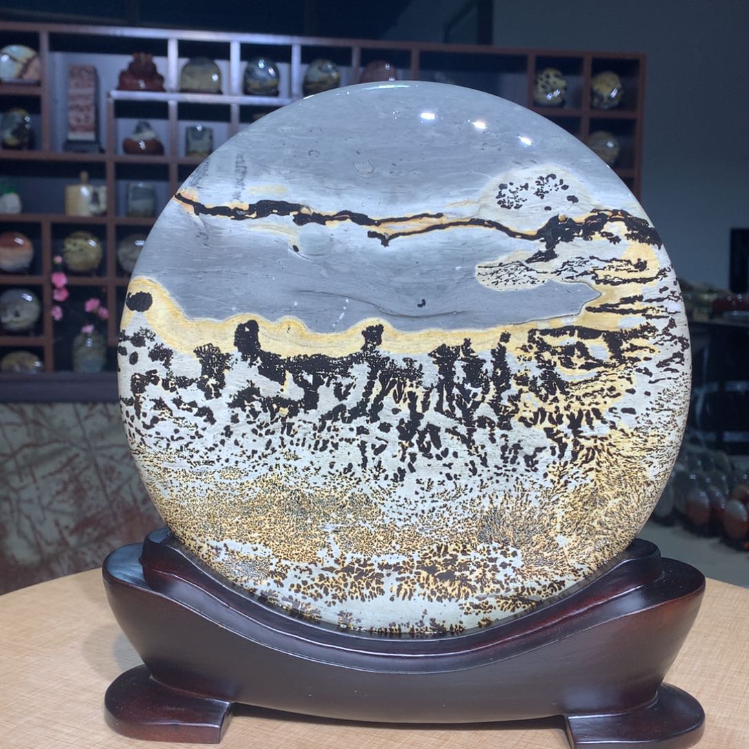 紫砂，广西国画石摆件，收藏观赏