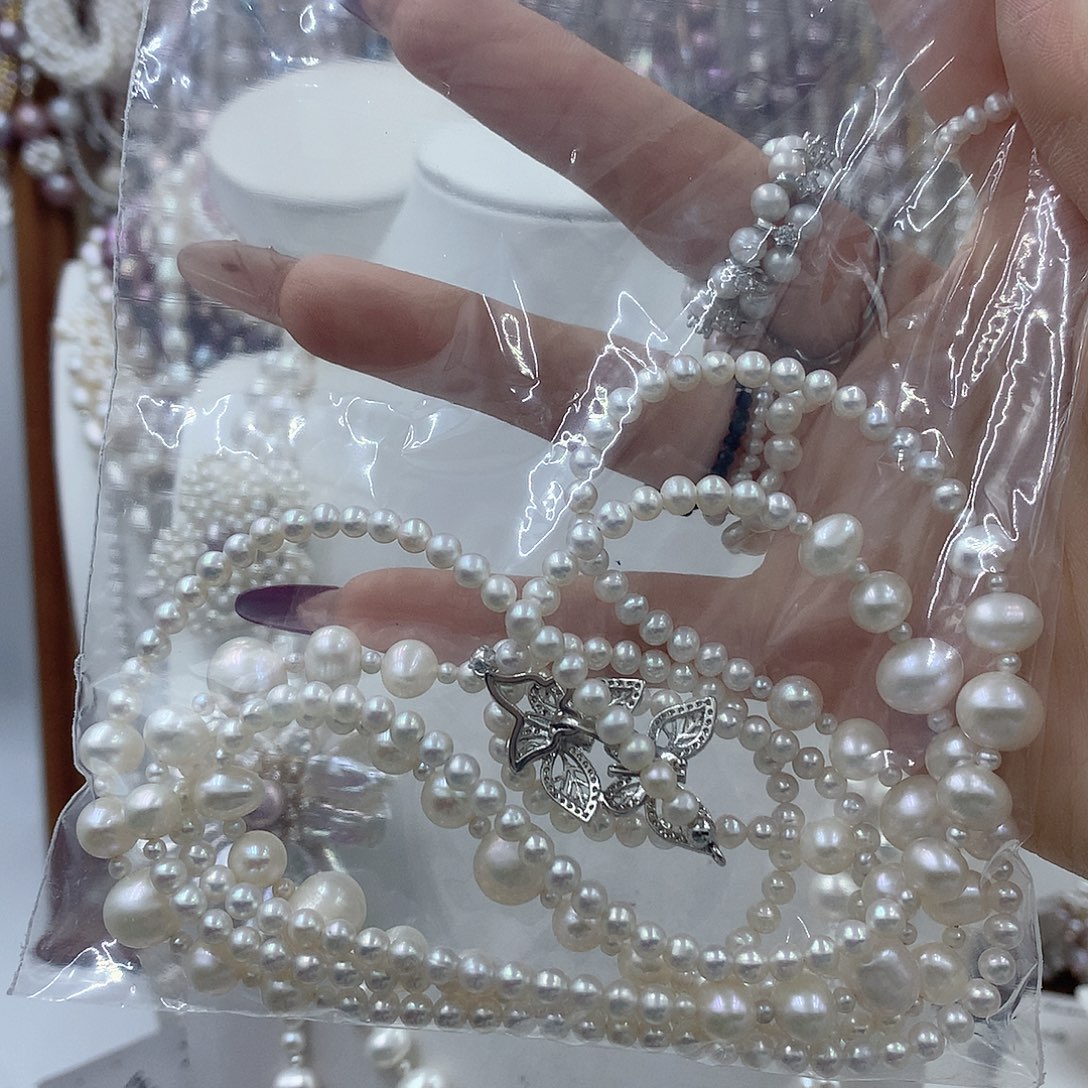 美***生淡水珍珠银S925镶嵌耳饰