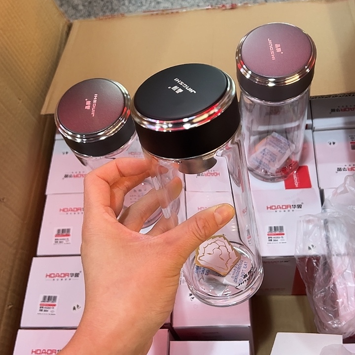 晶单层烫手玻璃杯500500➕被套颜色随机微瑕