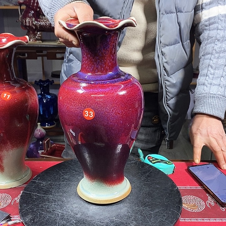 瓶中国神钧精品钧瓷