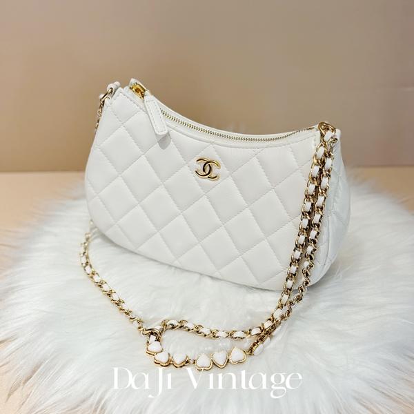 大吉中古/Chanel香奈儿24P白金爱心带hobo腋下包