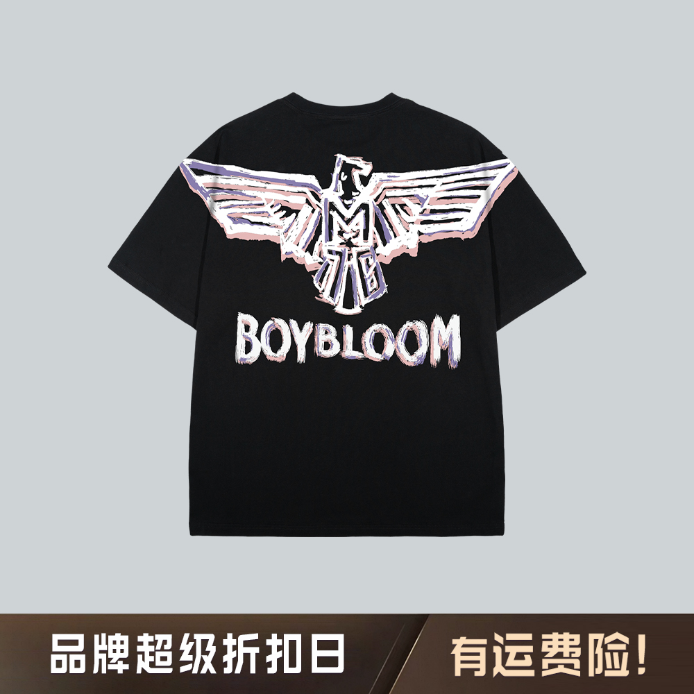BOYBLOOM高奢潮牌【涂鸦款】百搭时尚夏季圆领情侣纯棉T恤男女同款