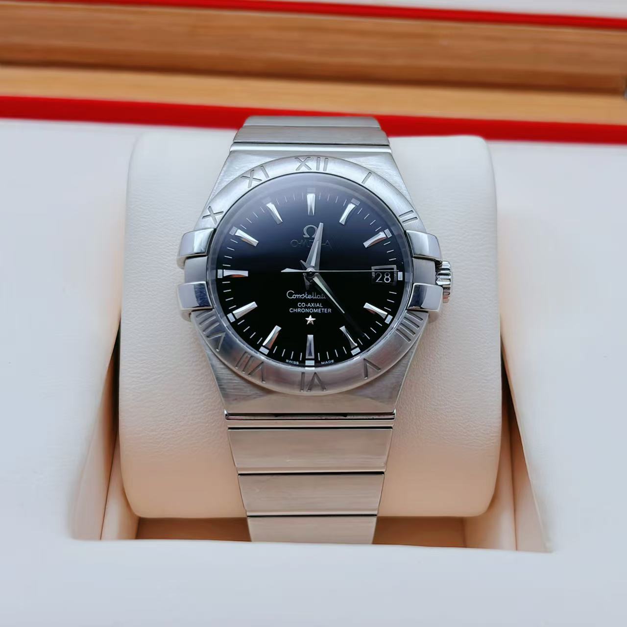 99新 Omega/欧米茄 星座系列 瑞士名表 机械精钢 男表 15015100