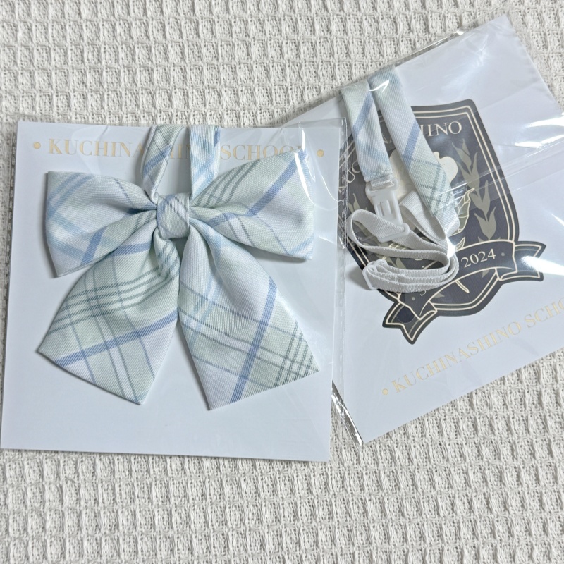 栀野中高『濯枝雨』JK同格平角领结 原创jk制服同款搭配蝴蝶结小物