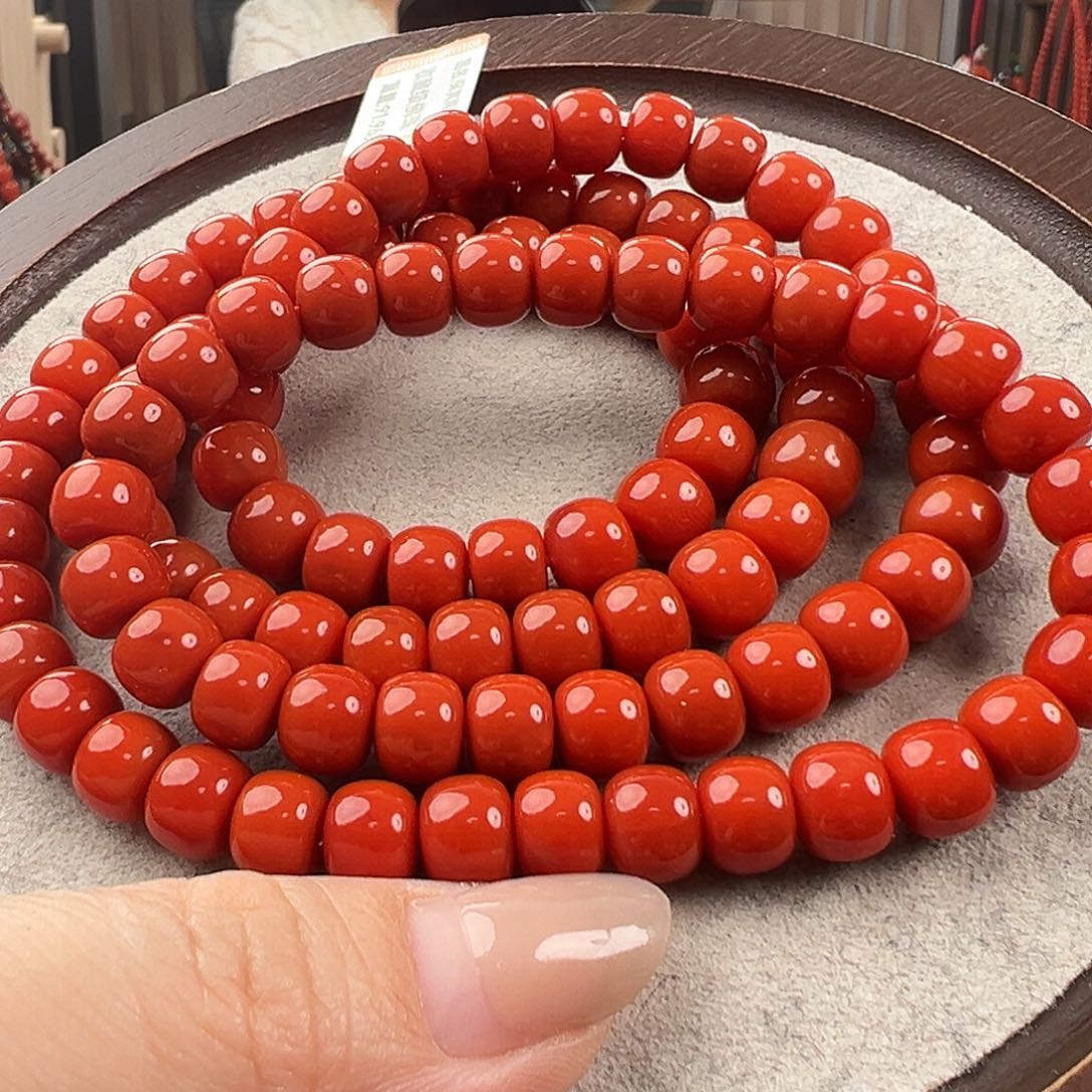 南红玛瑙多圈未镶嵌十*子