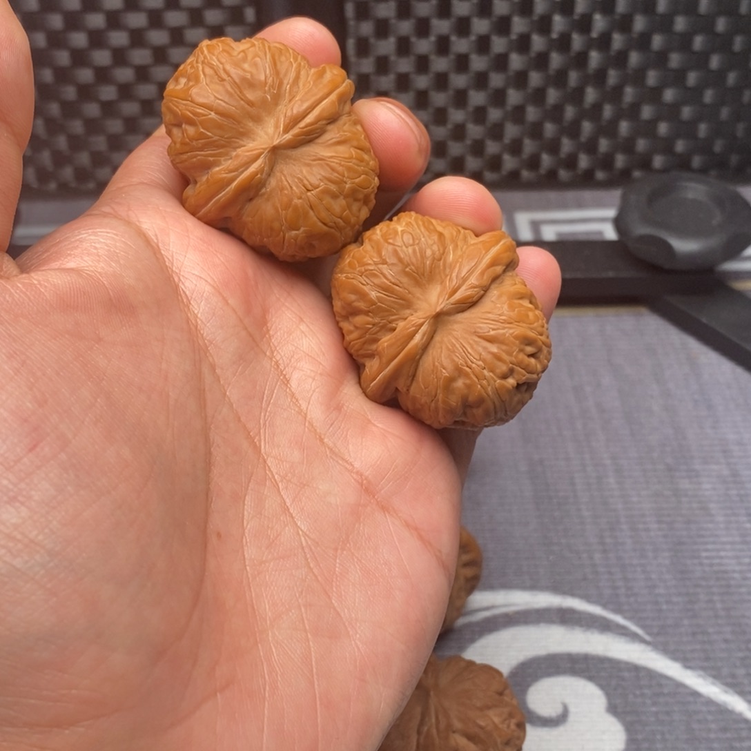 思***作吊坠文玩核桃全品翘边元宝42