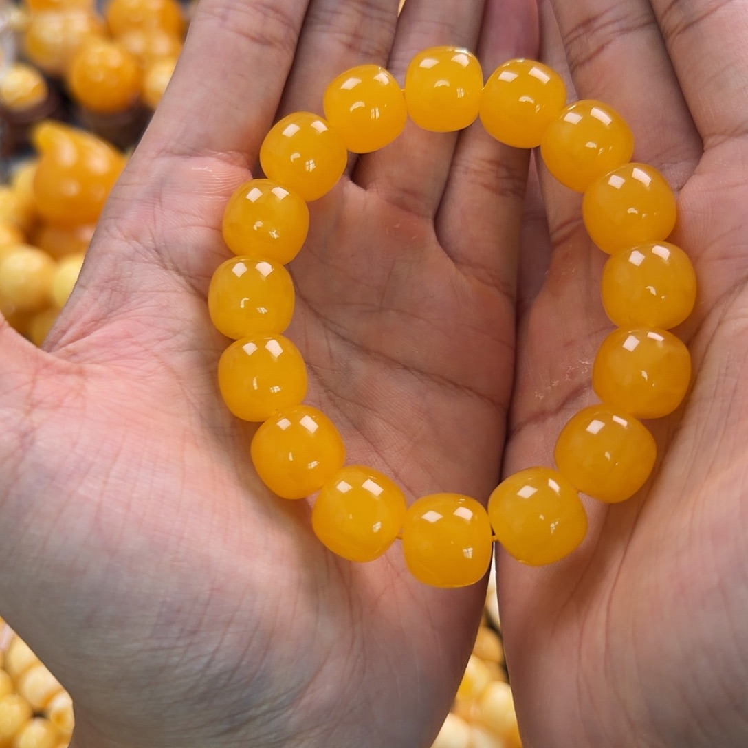 琥珀未镶嵌珠宝奇石14mm同料