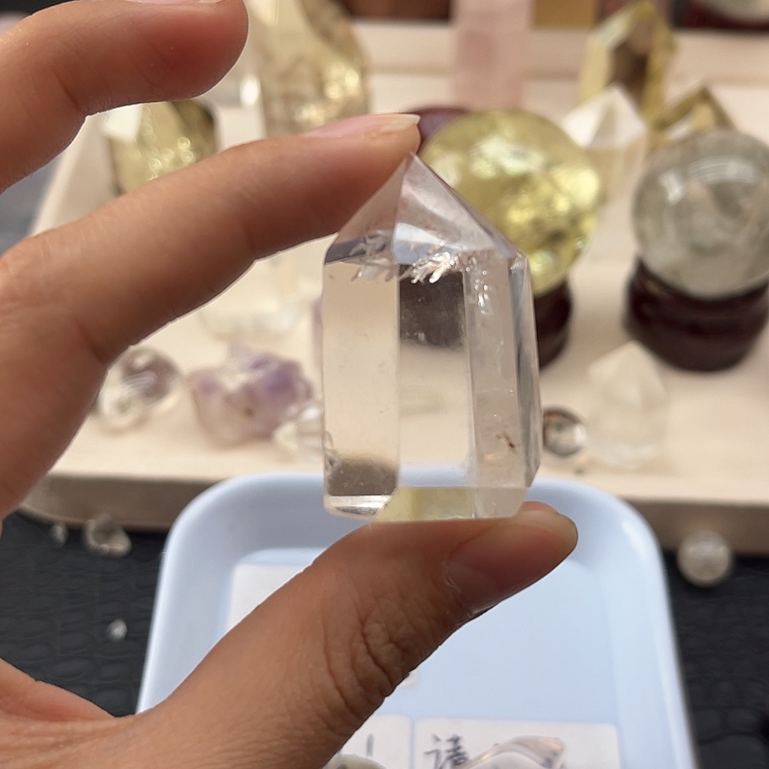 水晶未镶嵌珠宝半成品86白水晶珠