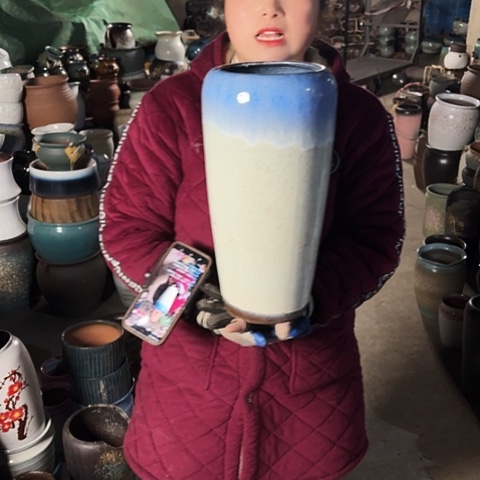 口15 高38瑕疵盆子 