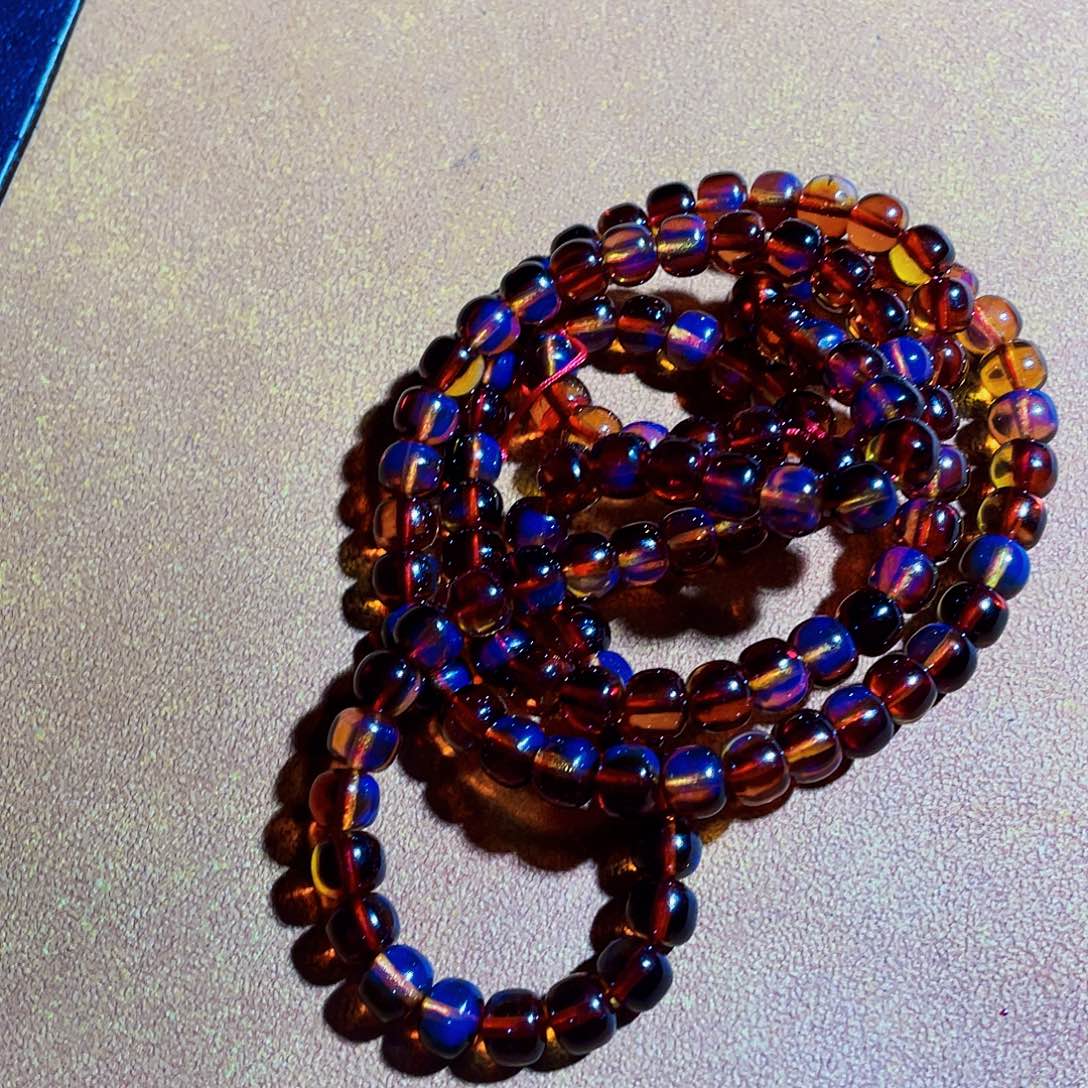 未镶嵌蓝珀裸石7红蓝老型108