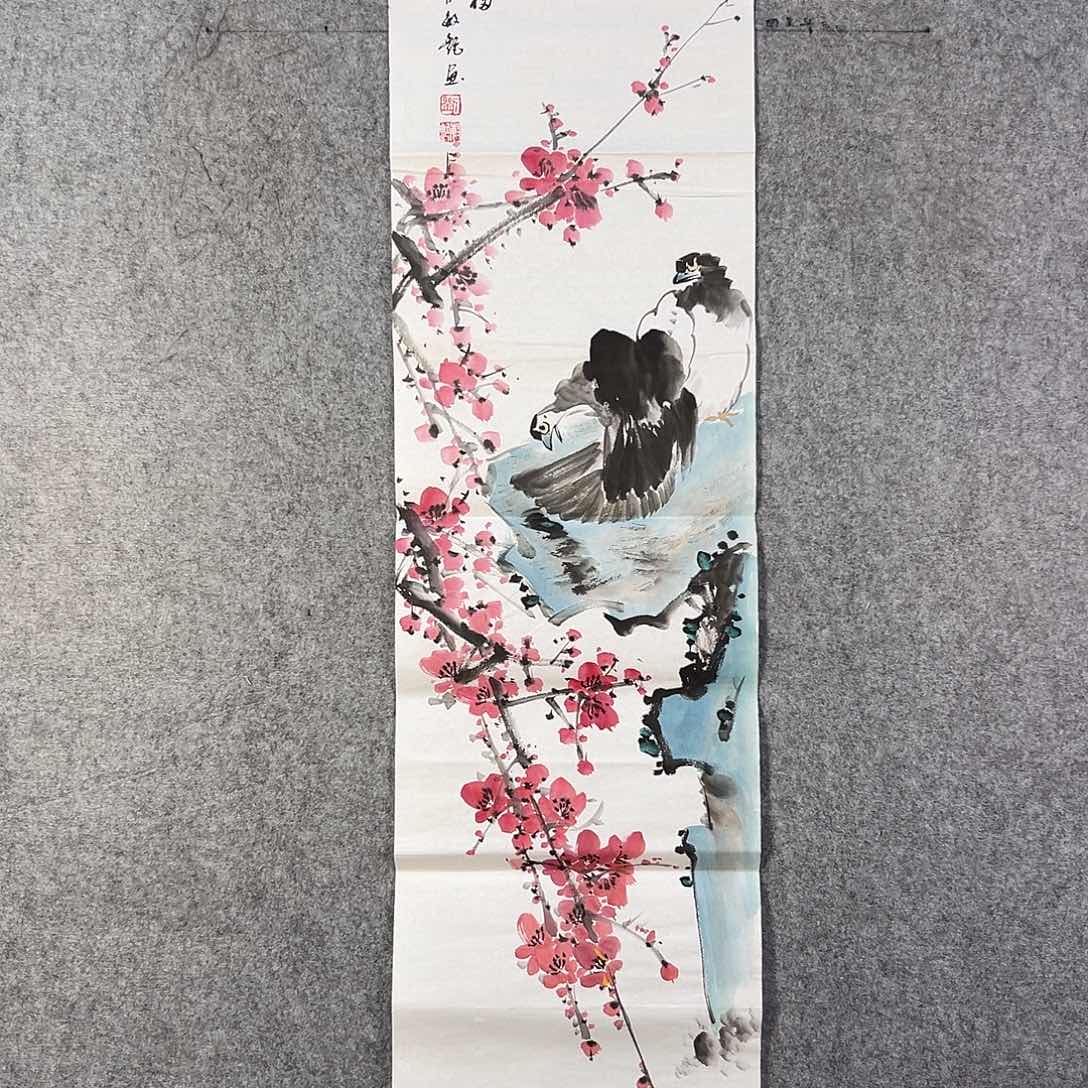 国画430 花鸟在此鸣叫时还要一