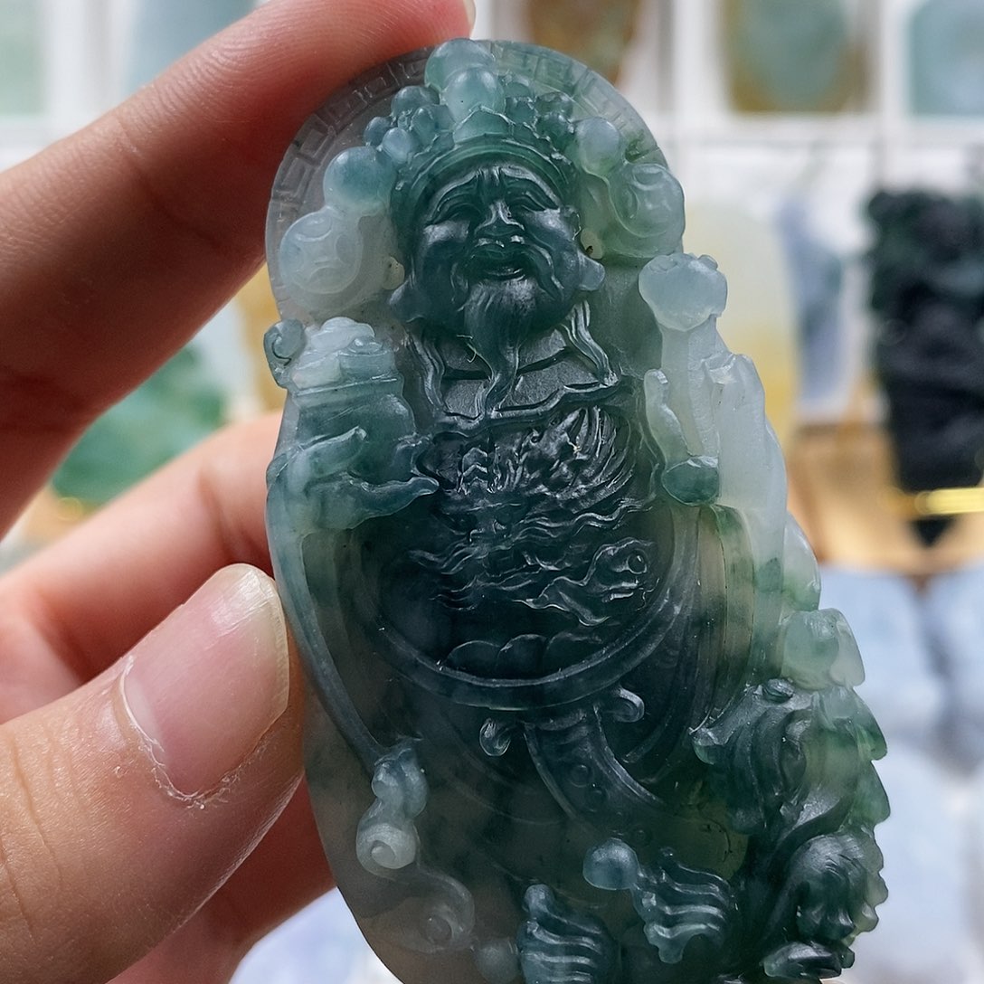 未镶嵌定制翡翠财神