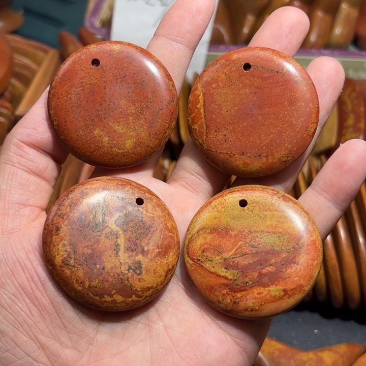 红砭石精品款小圆牌