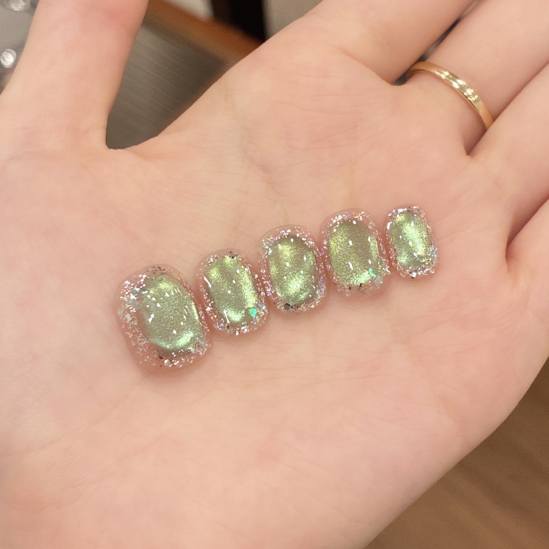 茉哉【星竹】纯手工定制美甲拆卸穿戴甲P0010 S