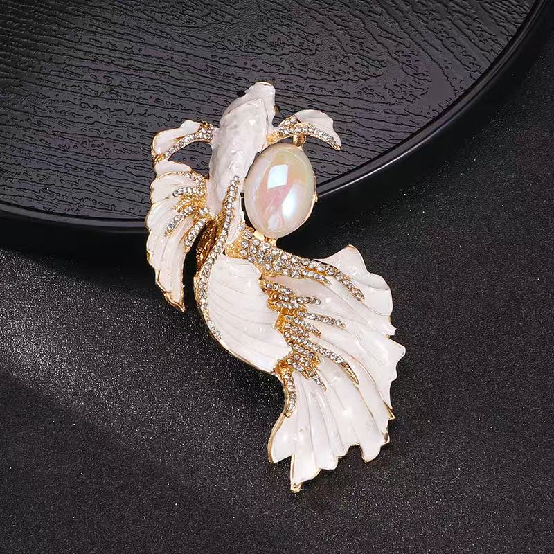 合金仿水晶戒指 03  指环气质时尚简约百搭复古白鱼古风精致戒指