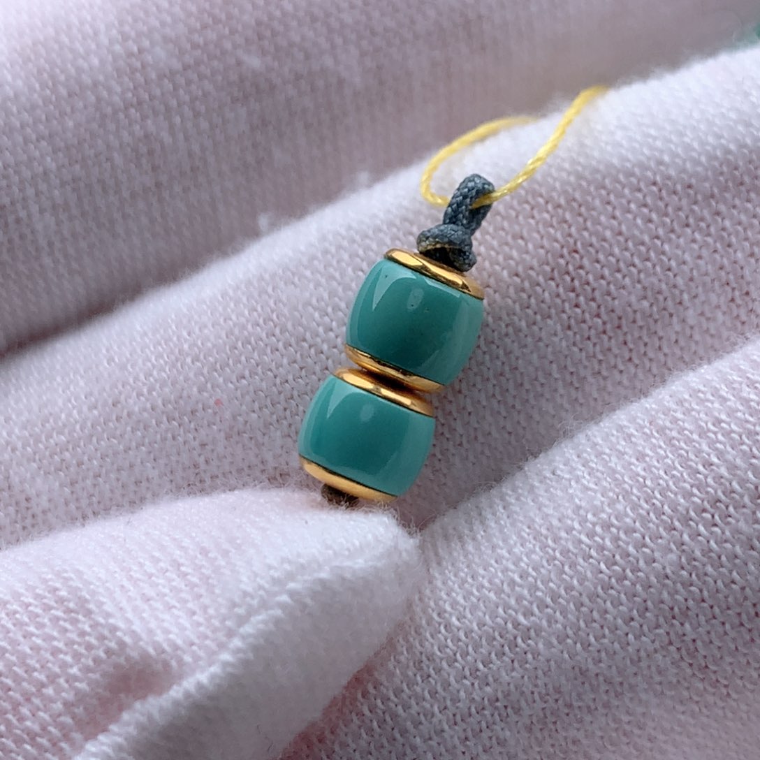 绿松石珠宝奇石18K金镶嵌