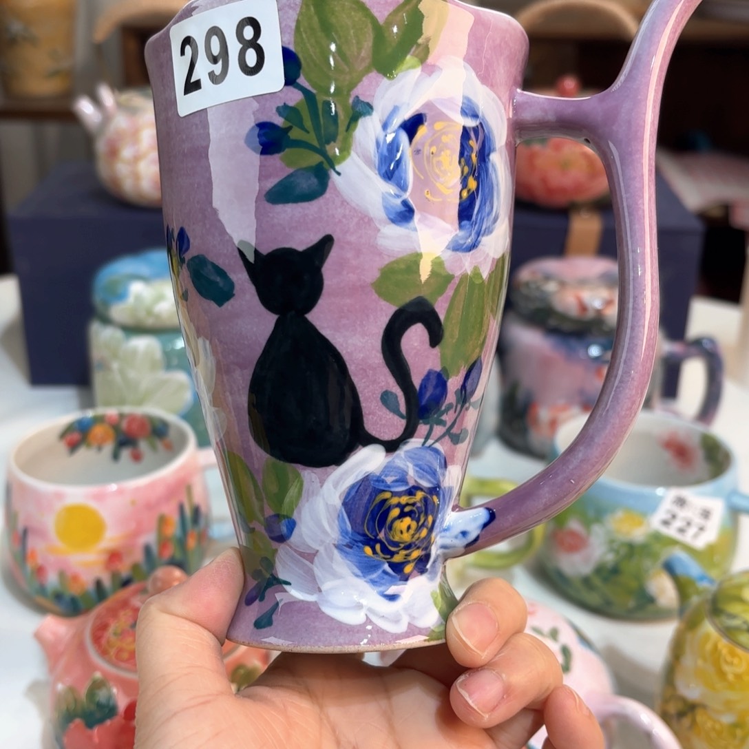 美***士景德镇手绘高温釉下彩陶瓷茶具