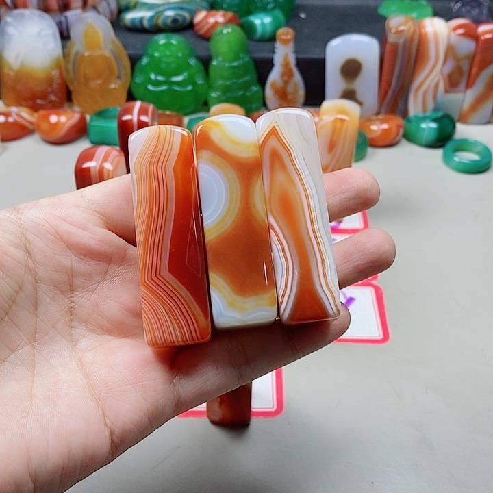 未镶嵌吊坠(不含链)玛瑙/玉髓欢*币