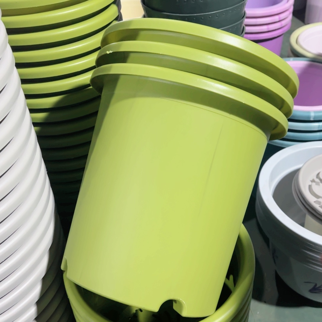 树脂四季盆8#无拖果绿3