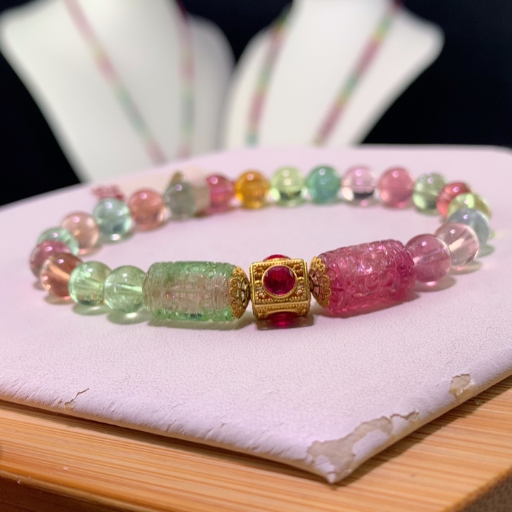 双色碧玺手链未镶嵌