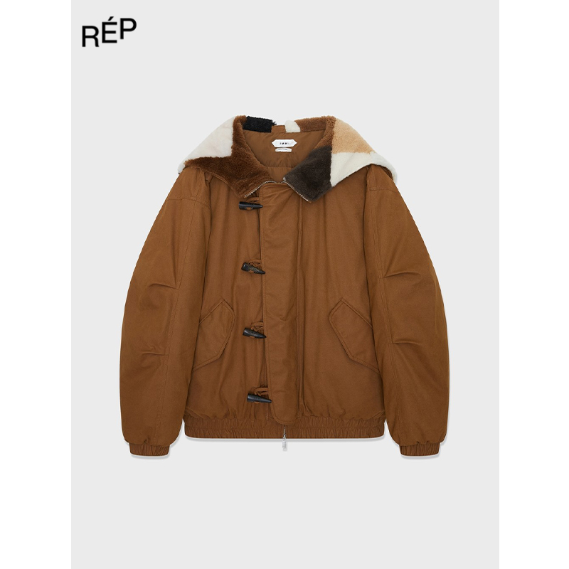 REP-IMMI设计师品牌棕色麂皮绒"草原小飞侠"羽绒夹克 25FW新款