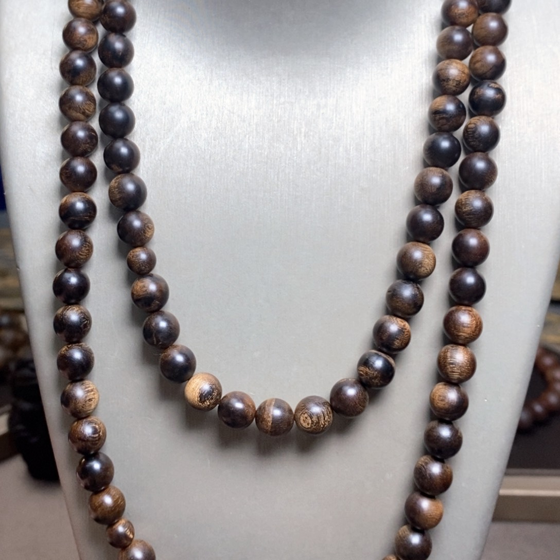 沉香手串越南芽庄白棋楠瘤疤08×108