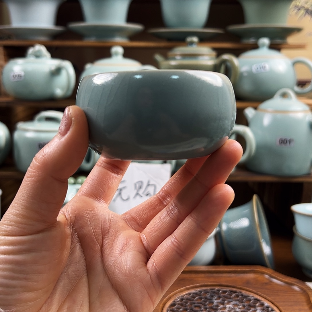 仿古釉卧足禅定手工