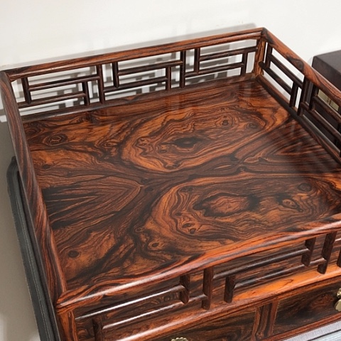 贡木红酸枝微凹都城盘