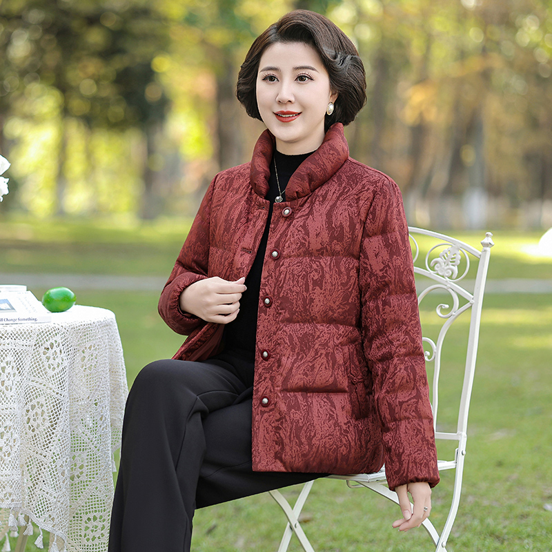 YUZHAOLIN/俞兆林2025年冬季90绒羽绒服保暖妈妈装中老年D6317B