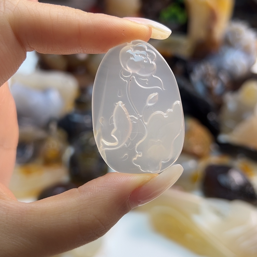 玛瑙/玉髓未镶嵌吊坠(不含链)