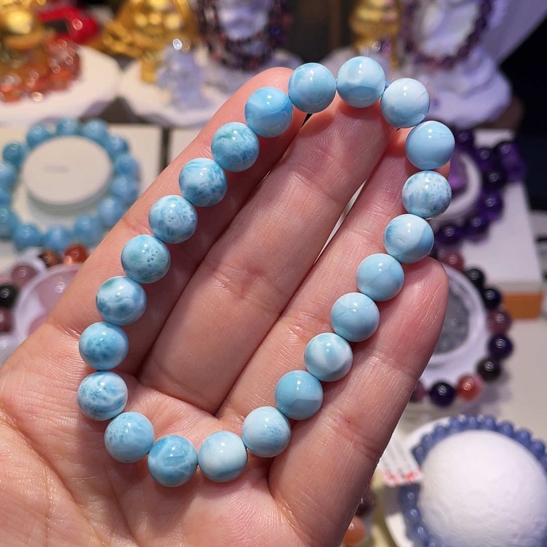 针钠钙石（海纹石）未镶嵌手链海纹石手链