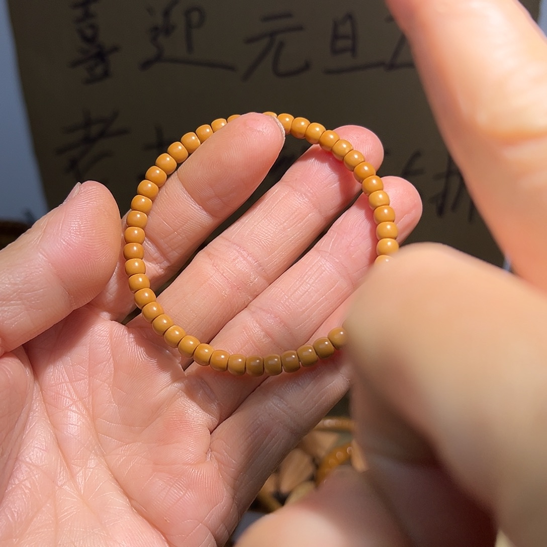 橄榄核手串老挝核尖单圈5.0