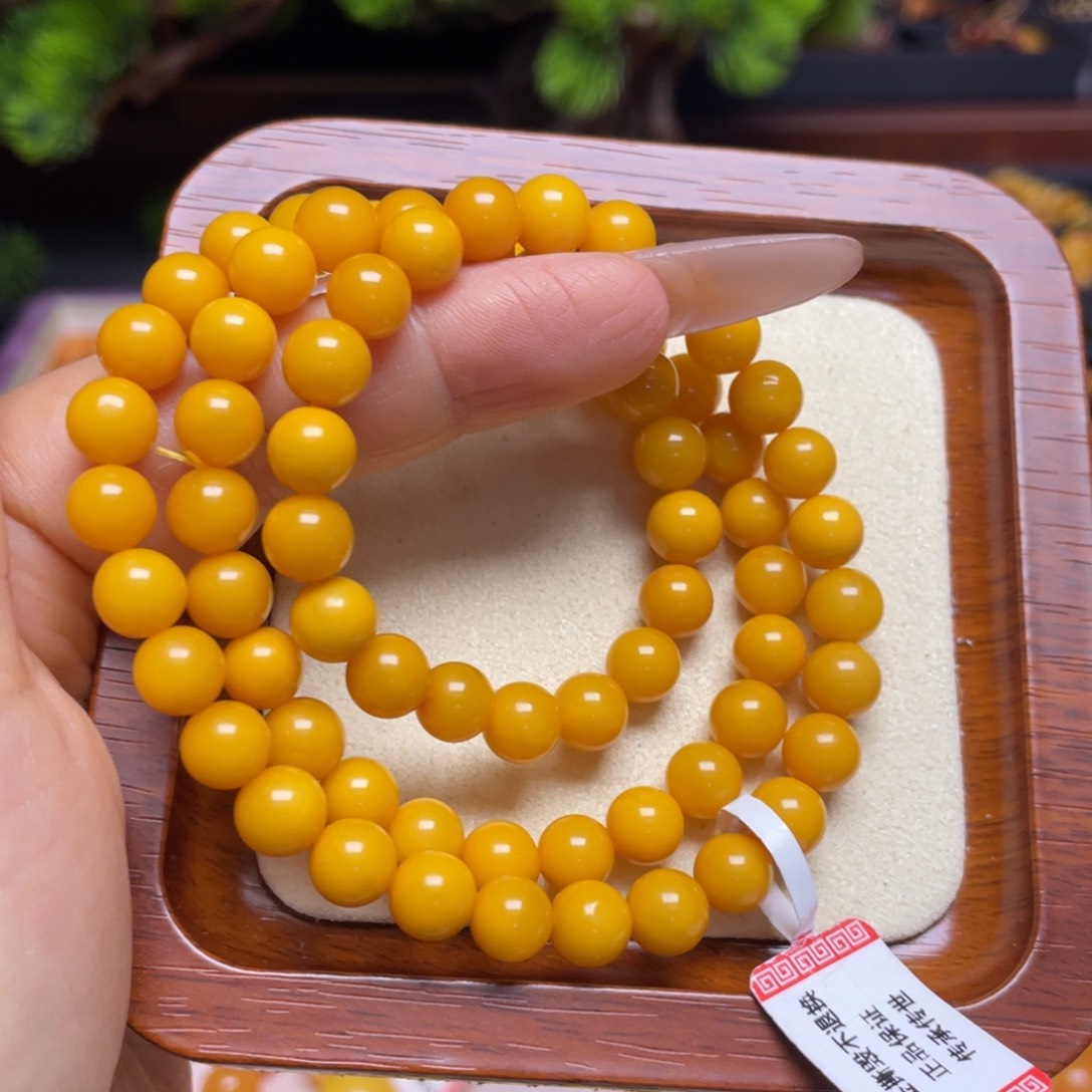 未镶嵌蜜蜡手链手串