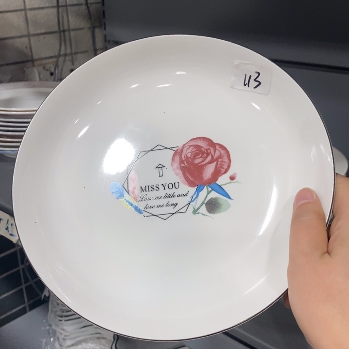 阿***.摆件陶113号8英寸10个装深圆盘