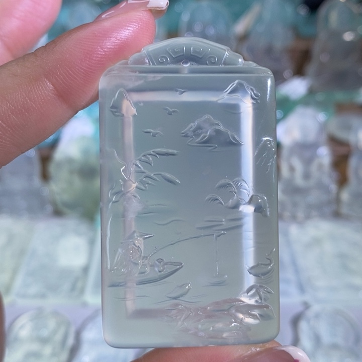 岫玉颈饰未镶嵌吊坠