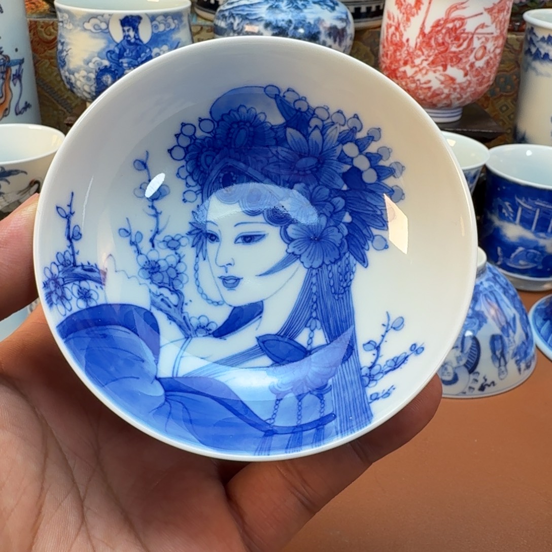 杯子陶景德镇全手工手绘陶瓷