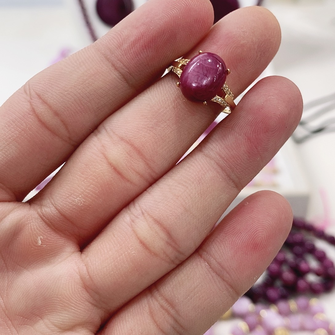 银S925镶嵌红宝石戒指