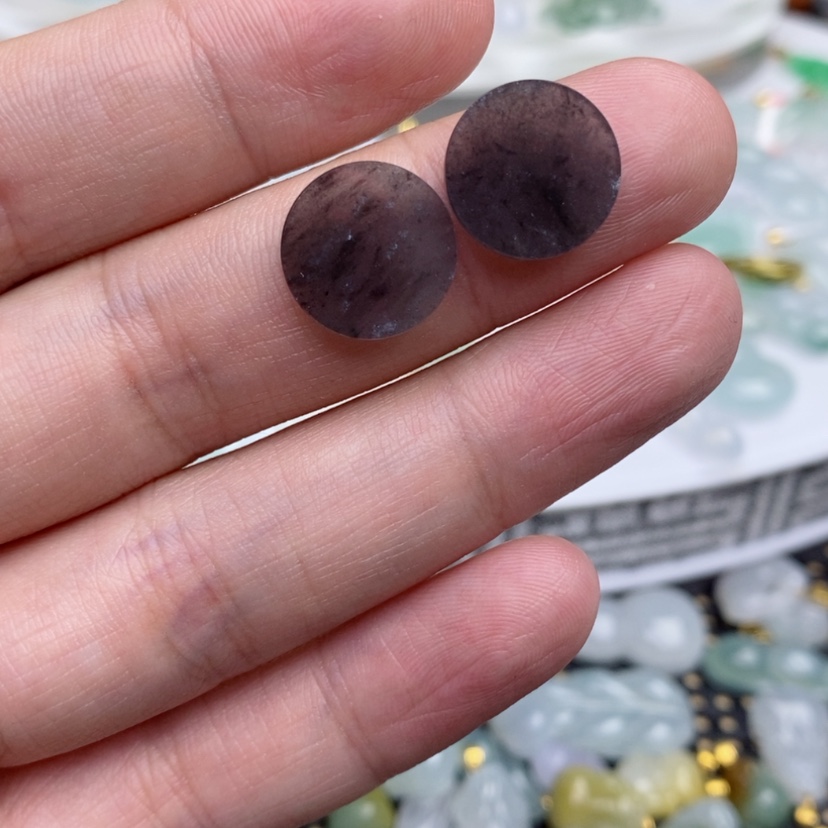 【闪购商品】翡翠未镶嵌吊坠(不含链)圆牌一对