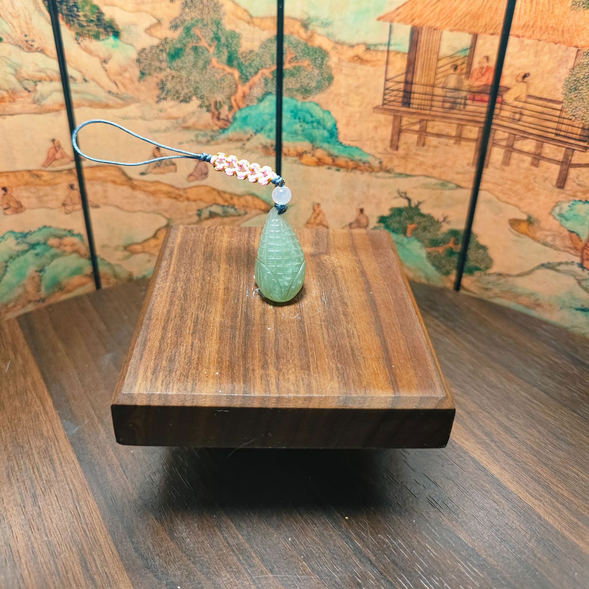 N和田玉玉米钥匙扣0415