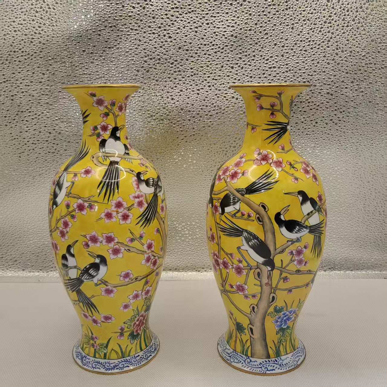 JY389/LL  花鸟/赏瓶一对