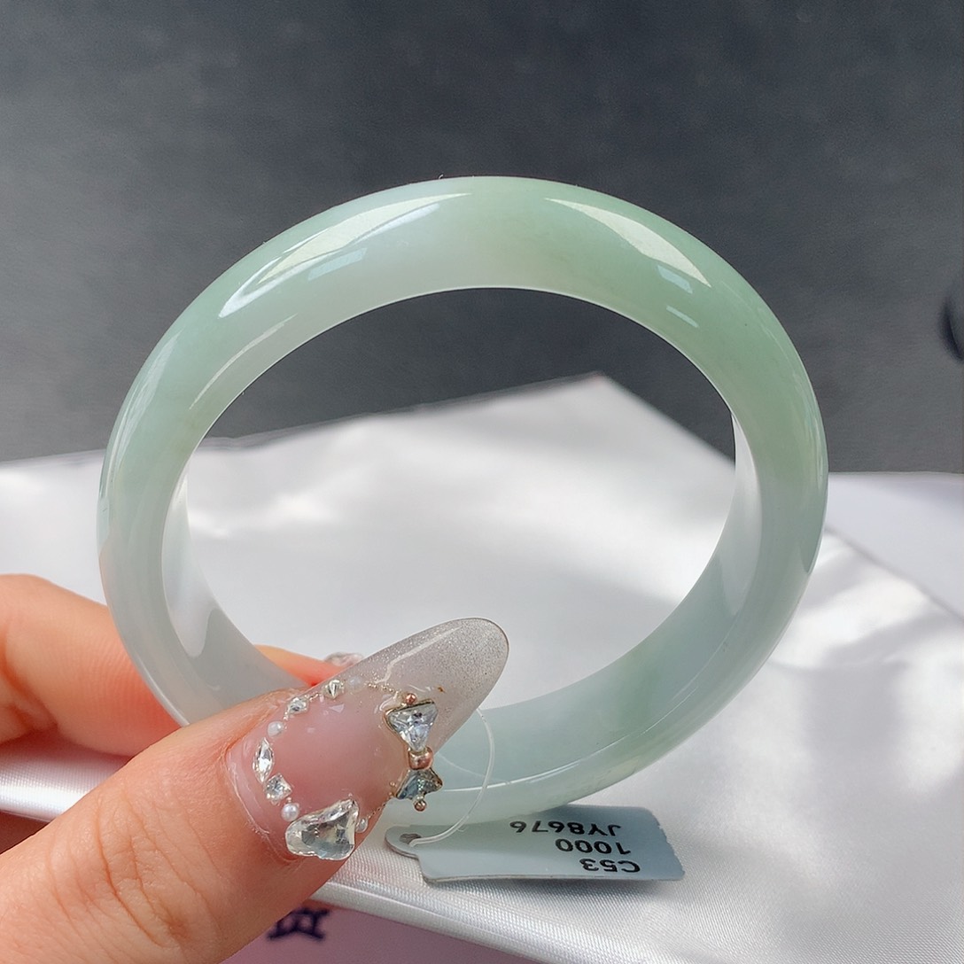 翡翠手镯未镶嵌73贵妃53.5