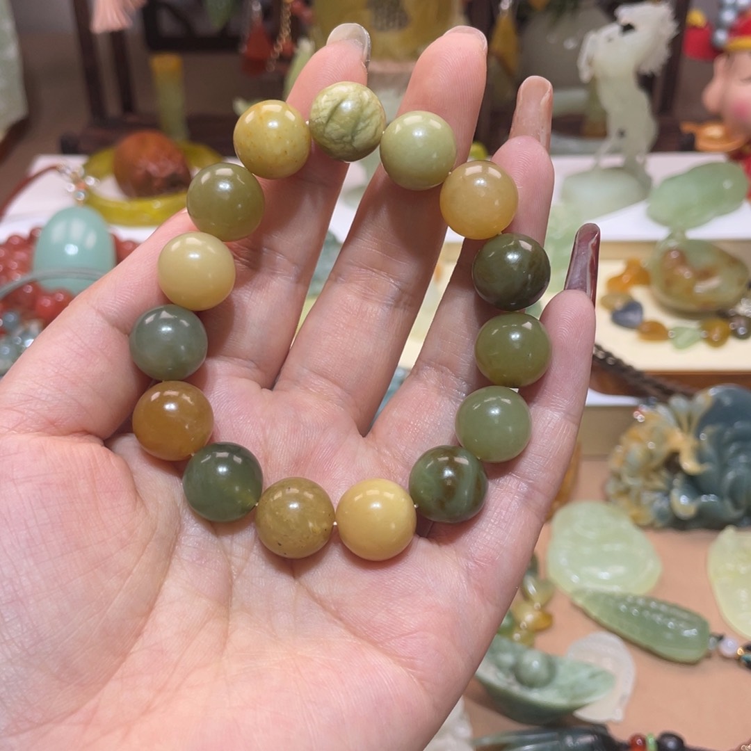 蛇纹石玉手链未镶嵌